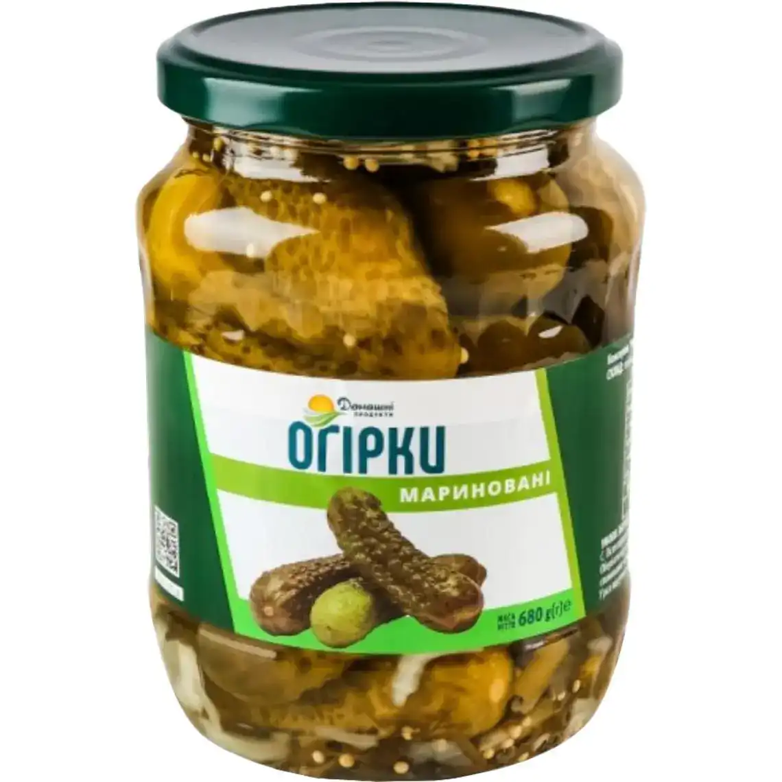 Фото 1 - Огурцы Домашні продукти Корнишоны маринованные 680 г