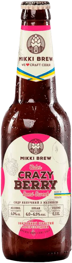 Фото 1 - Сидр Mikki Brew Crazy berry напівсолодкий 330 мл