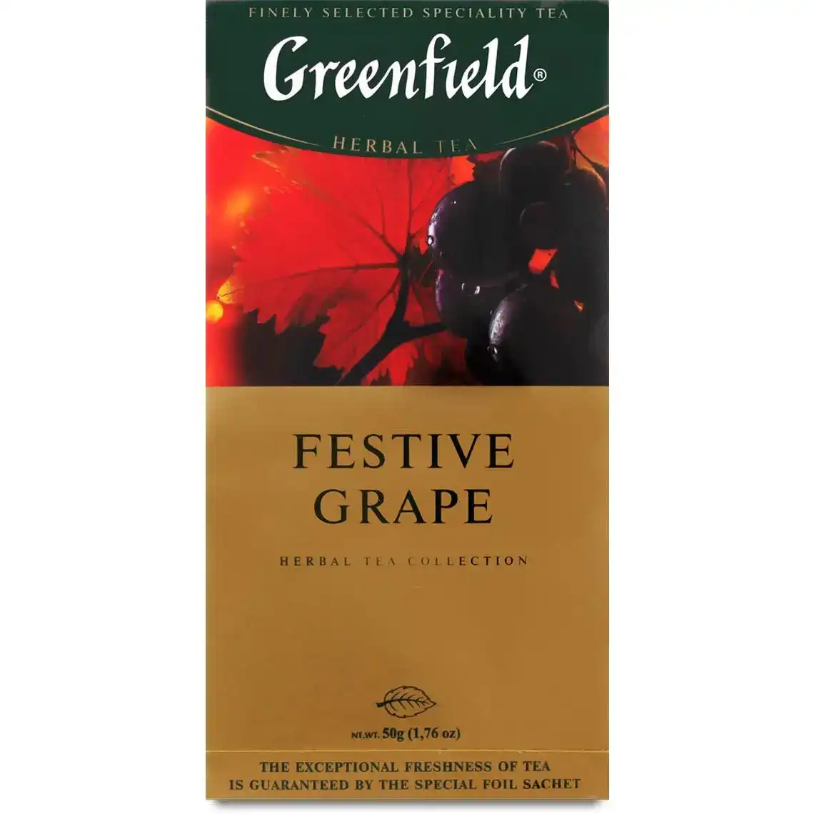 Чай Greenfield Festive Grape трав'яний 25 пакетів по 2 г