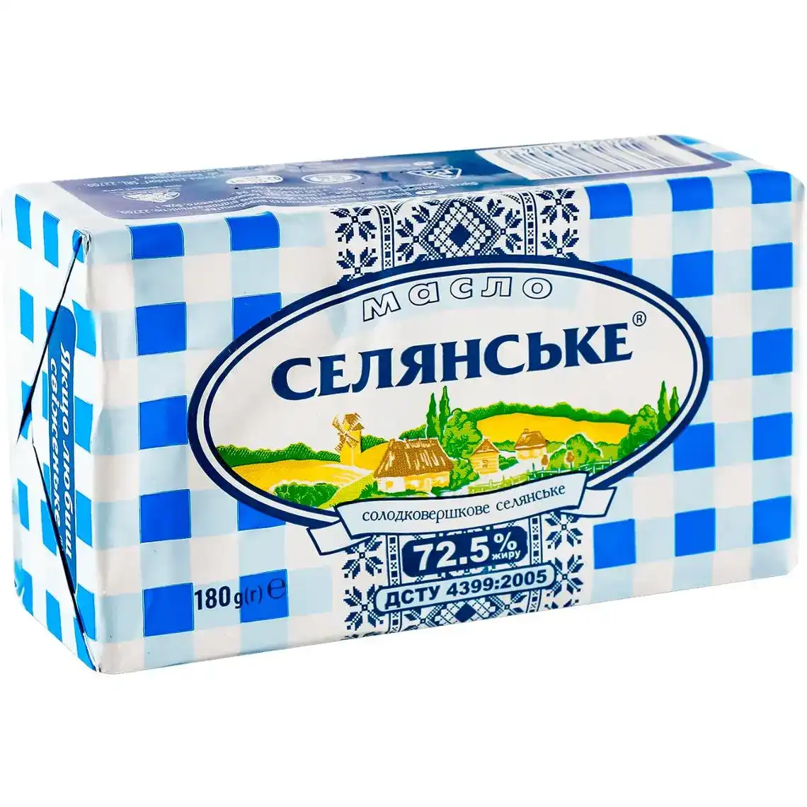 Масло Селянське солодковершкове 72,5% 180 г
