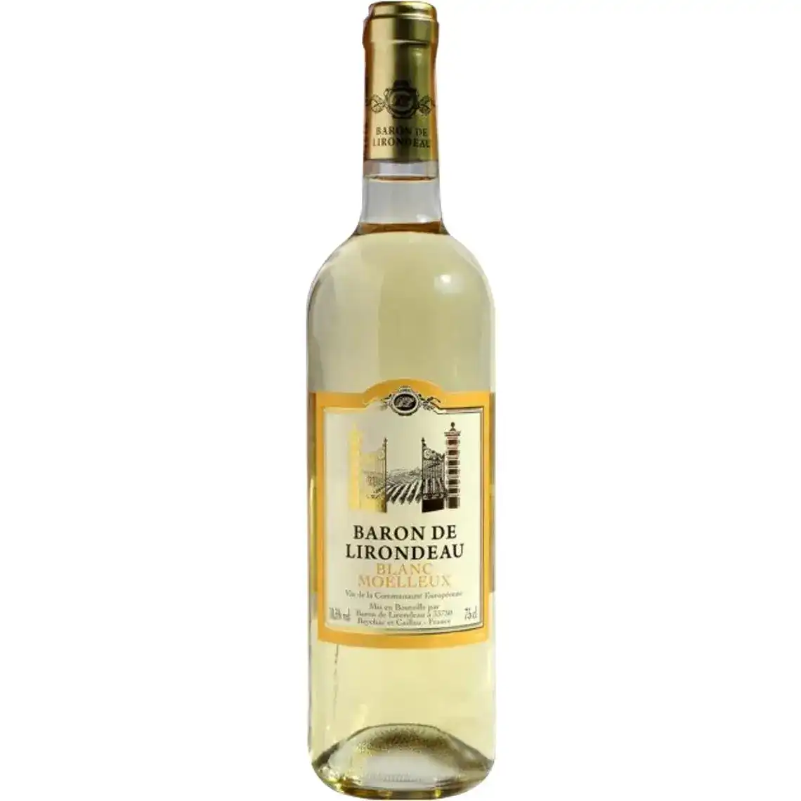 Вино Baron de Lirondeau біле напівсолодке 0.75 л
