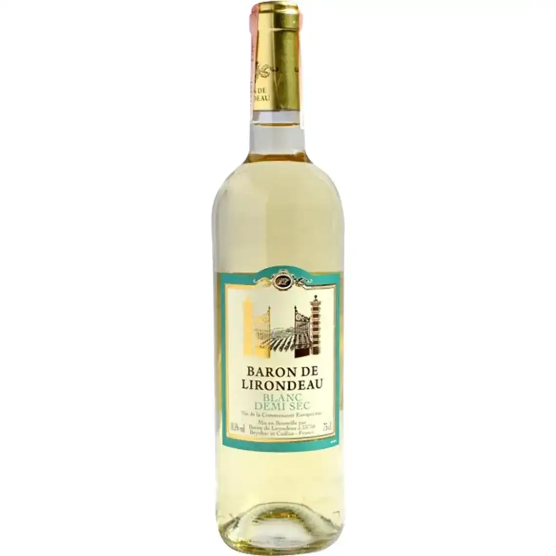 Вино Baron de Lirondeau Blanc Sec біле сухе 0.75 л
