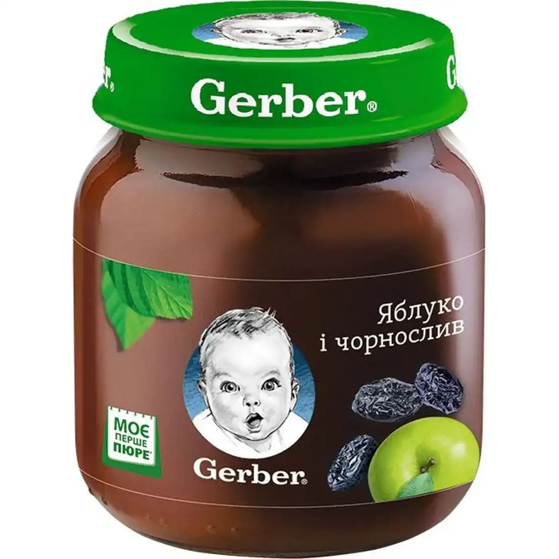 Пюре фруктове Gerber Яблуко і чорнослив для дітей із 6 місяців, 130 г