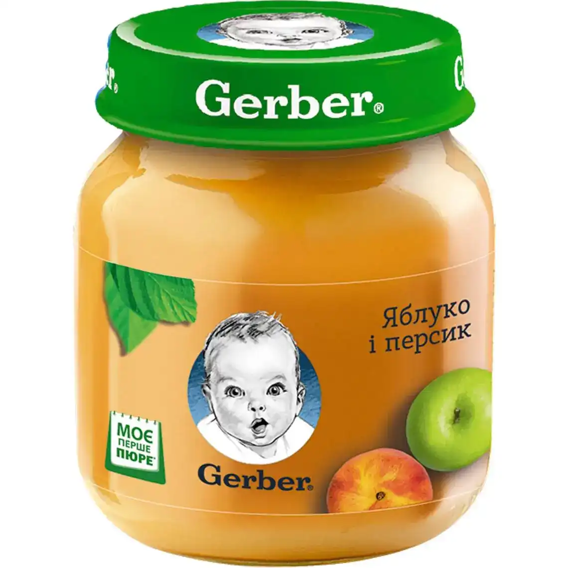 Пюре Gerber для дітей від 6 місяців яблуко-персик 130 г 