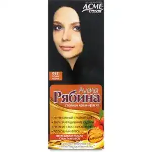 Крем-фарба для волосся Acme Color Avena Рябіна Іссиня чорний №052 50 мл