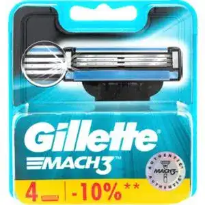 Картридж Gillette змінний для верстата чоловічий Mach 3 4 шт.