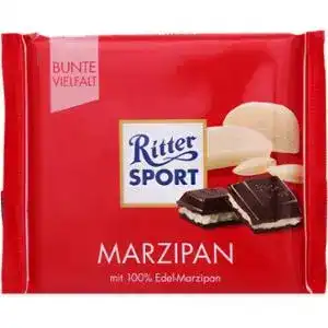 Шоколад Ritter Sport чорний з начинкою марципан 100 г