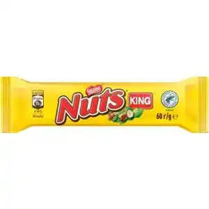 Батончик Nuts King Size шоколадный с лесными орехами 60 г