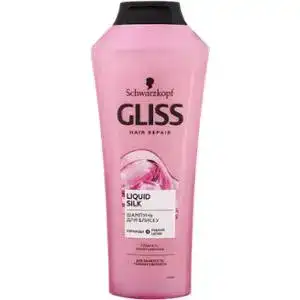 Шампунь для волосся Gliss Liquid Silk для блиску 400 мл