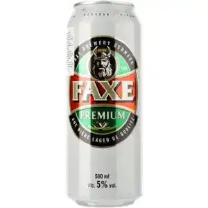 Пиво Faxe Premium светлое фильтрованное 5% 1 л