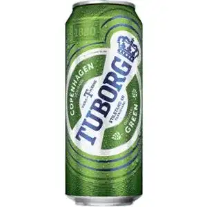 Пиво Tuborg Green світле фільтроване ж / б 4.6% 0.5 л