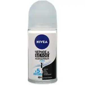 Дезодорант Nivea Pure Невидимий Захист для чорного та білого роликовий для жінок 50 мл