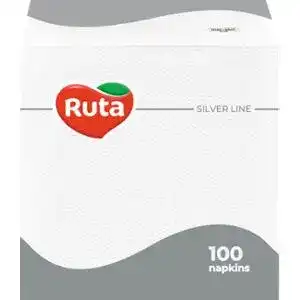 Серветки столові Ruta одношарові білі 33х33 см 100 шт