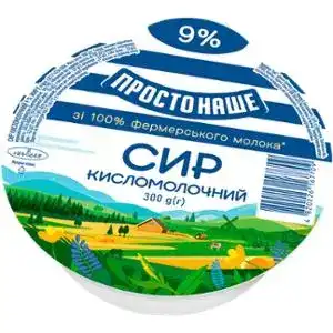 Сир Простоквашино кисломолочний 9% 300 г