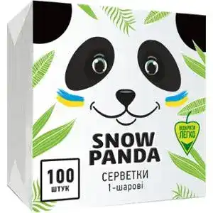 Серветки столові Сніжна панда 24х24см 100 шт.