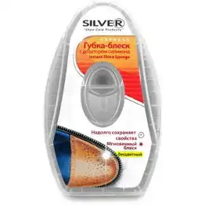 Губка-блиск Silver Express для взуття з дозатором силікону безбарвна 6 мл