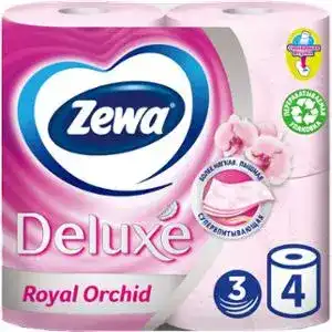 Папір туалетний Zewa Deluxe Royal Orchid 3-х шаровий ароматизований 4 шт