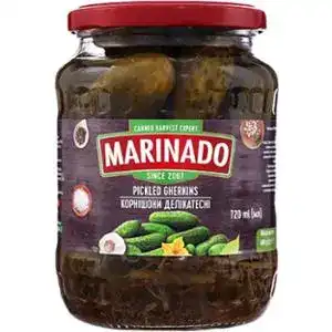 Огірки Маринадо корнішони делікатесні мариновані 680 г