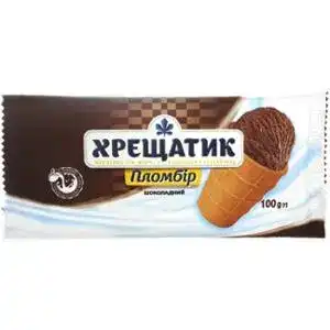 Морозиво Хрещатик пломбір Шоколад 100 г