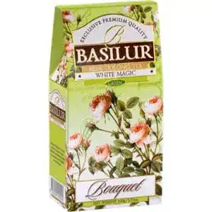 Чай Basilur Bouquet White Magic зелений листовий зі смаком молока 100 г