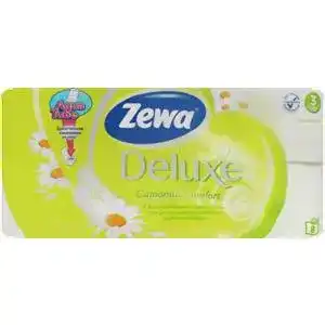 Папір туалетний Zewa Deluxe Camomile Comfort 3-х шарова 8 шт