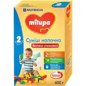 Суха молочна суміш Milupa 2 від 6 до 12 місяців 600 г