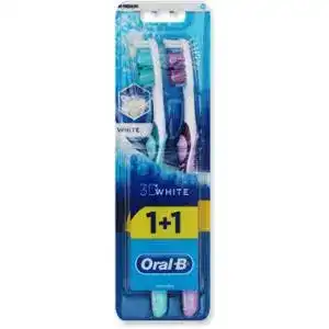 Щітка зубна Oral-B 3D White середньої жорсткості 2 шт
