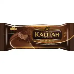 Морозиво Хладик Каштан пломбір 12% шоколадне в глазурі 75 г