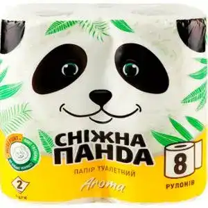 Папір туалетний Сніжна панда Aroma 2-х шаровий 8 шт