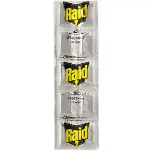 Засіб Raid інсектицидні пластини від мух для електрофумігатора 10 шт