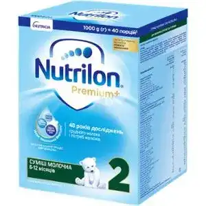 Суміш молочна суха Nutrilon Premium+ 2 від 6 до 12 місяців 1000 г