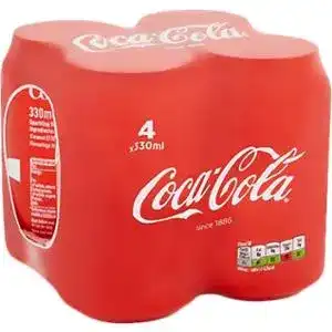 Напиток Coca-Cola сильногазированный 4x0.33 л