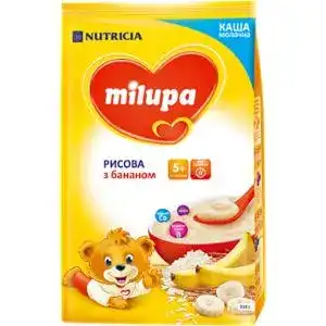 Детская каша Milupa молочная Рисовая с бананом от 5-ти месяцев, 210 г