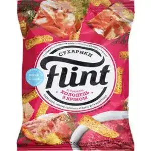 Сухарики Flint пшенично-житні зі смаком холодцю з хріном 70 г