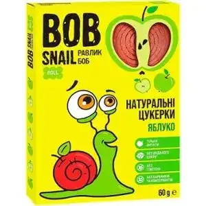 Цукерки Bob Snail натуральні яблучні 60 г