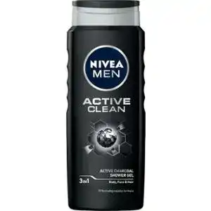 Гель для душа NIVEA Men Сила вугілля чоловічий очищення без сухості шкіри 500 мл