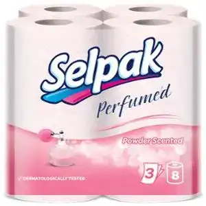 Папір туалетний Selpak Perfumed Powder Scented 3-х шарова 8 шт