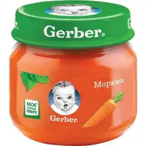 Пюре Gerber для дітей від 6 місяців морква 80 г 