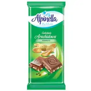 Шоколад Alpinella молочний з арахісом 90 г