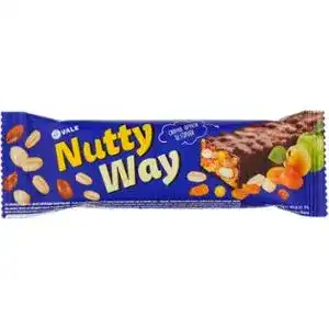 Батончик-мюслі Vale Nutty Way з горіхами і фруктами глазурований 40 г