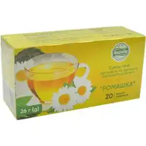 Суміш чаю Вигода Ромашка квіткового й зеленого байхового дрібного 20х1.3 г