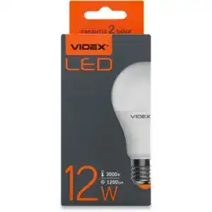 Лампа светодиодная Videx A60e 12W E27 3000K 220V
