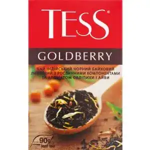 Чай TESS GoldBerry чорний індійський байховий з обліпихою та айвою 90 г