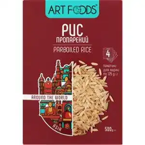 Рис Art Foods пропарений 4 пакетики для варки 125 г