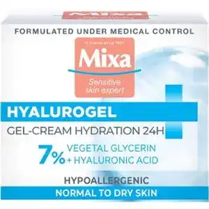 Крем Mixa Hyalurogel для нормальної, зневодненої, чутливої шкіри обличчя 50 мл