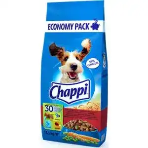 Сухий корм Chappi для дорослих собак з яловичиною, птицею і овочами ваговий