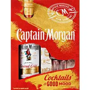 Набір Ром Captain Morgan Spiced Gold 35% 0.7 л