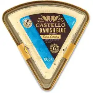 Сир Castello Danish blu extra з блакитною цвіллю 60% 100 г