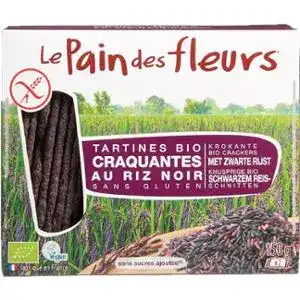 Органічні хрусткі хлібці Le Pain des Fleurs з чорного рису 150 г