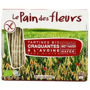 Органічні хрусткі хлібці Le Pain des Fleurs з вівса 150 г